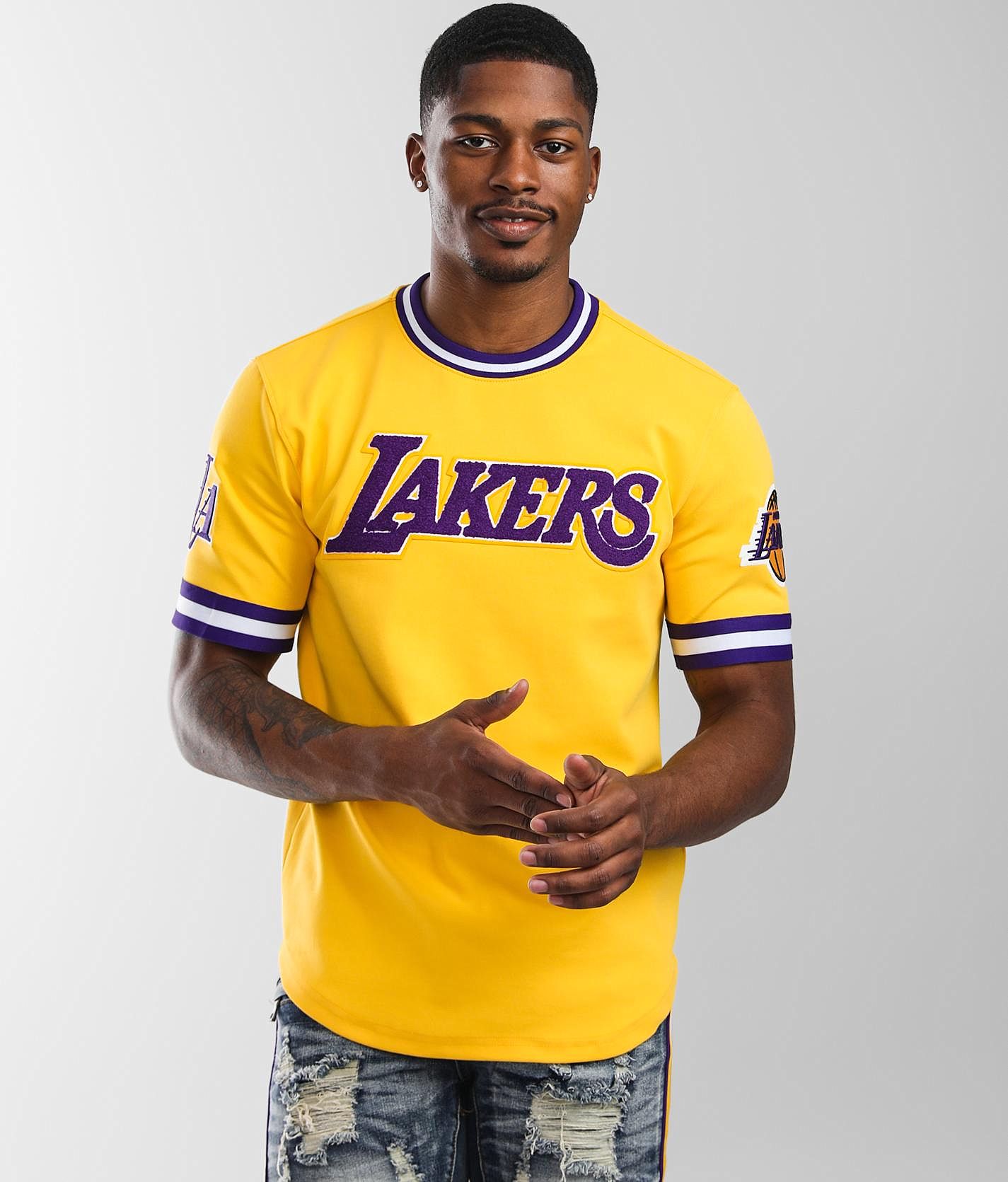 Los Angeles Lakers Nike License Plate T-Shirt - Amarillo - Mens