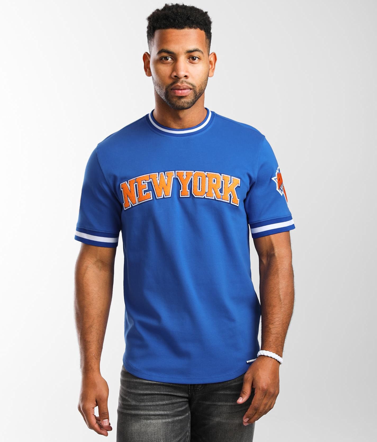 New York Knicks Tommy Jeans Richie Color Block Long Sleeve T-Shirt - Royal