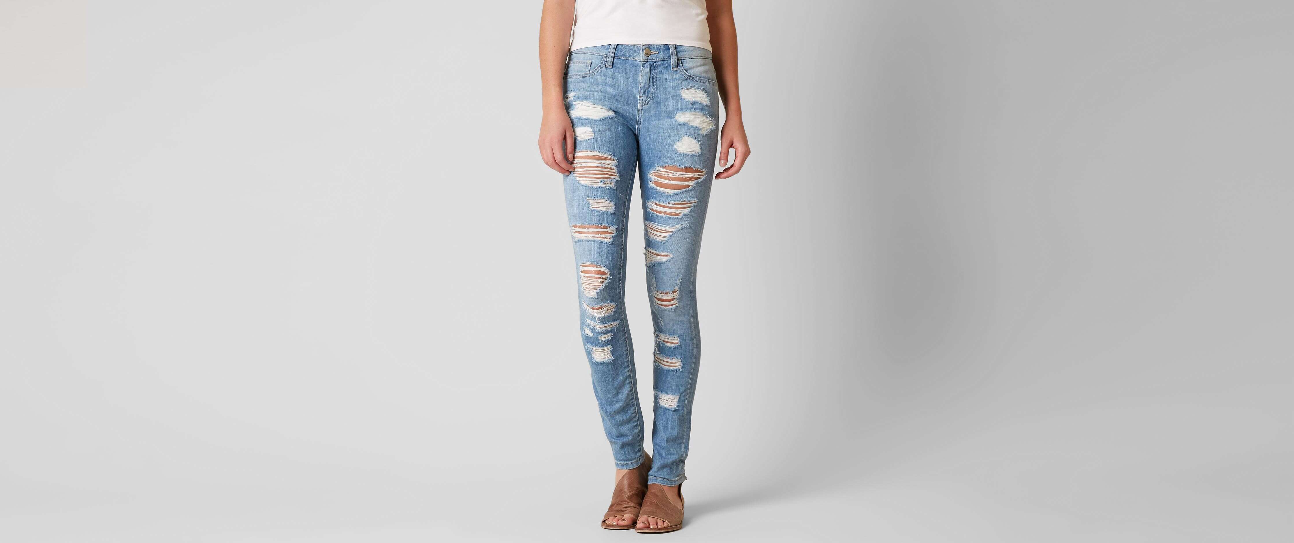 mid rise skinny stretch jeans