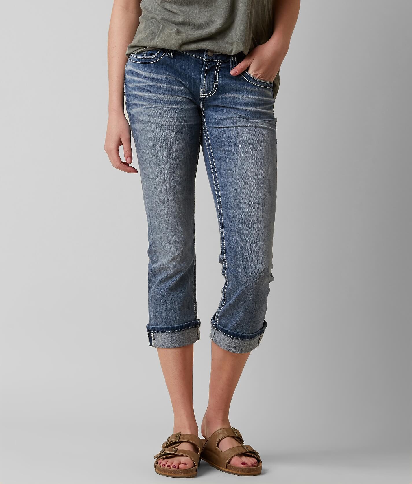 buckle cropped jeans