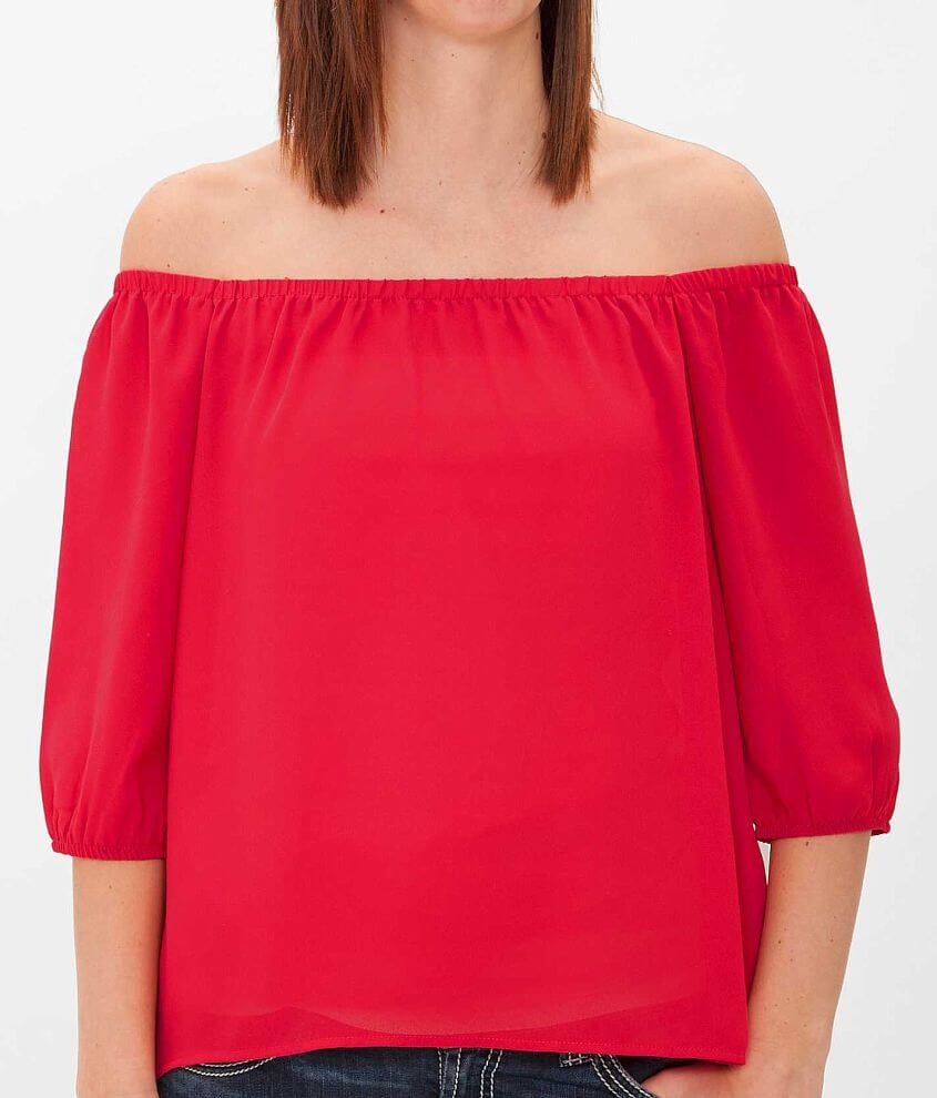 red by BKE Elasticized Top front view