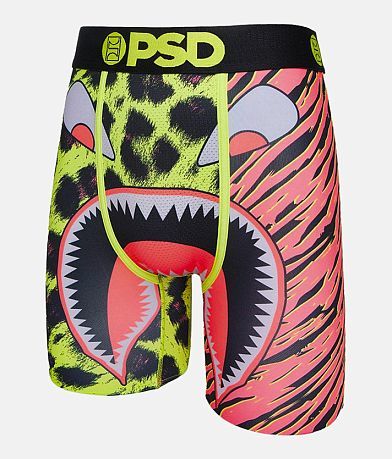 PSD Neon Cats Stretch Boxer Briefs front view