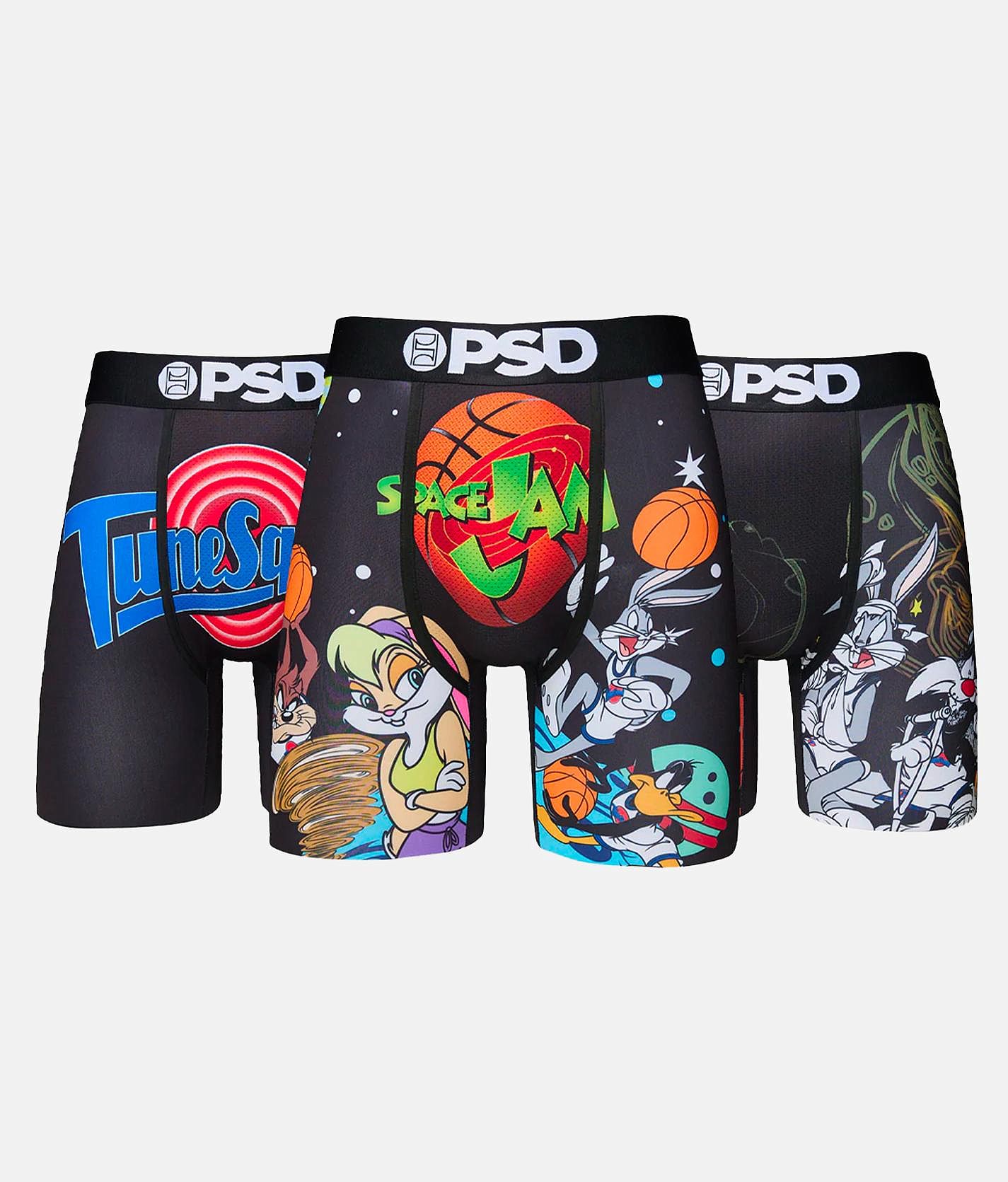 PSD 3 Pack Space Jam™ Stretch Boxer Briefs - Men's Boxers in Multi