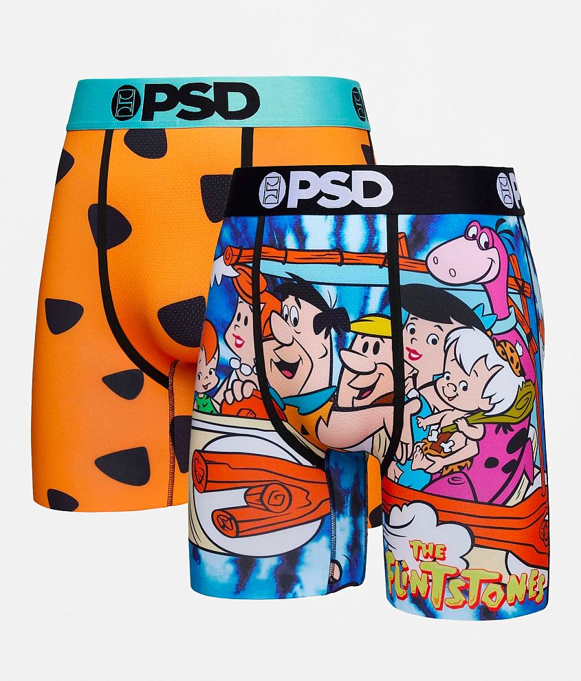 PSD Flintstone™ Drip 2 Pack Stretch Boxer Briefs - Men's Boxers in Multi