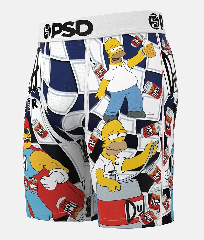 PSD The Simpsons&#8482; Duff Check Stretch Boxer Briefs front view