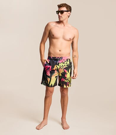 Playboy Beach Club Stretch Swim Trunks