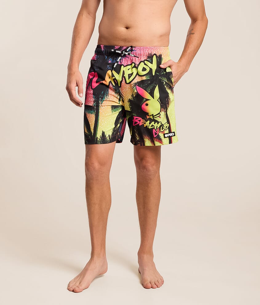 Playboy Beach Club Stretch Swim Trunks