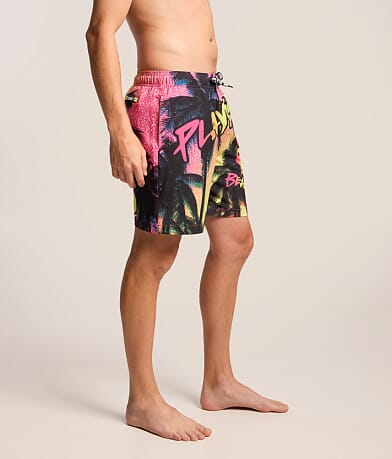 Playboy Beach Club Stretch Swim Trunks thumbnail 3