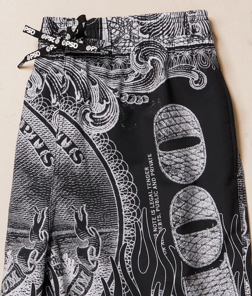 Silver Bands Stretch Swim Trunks