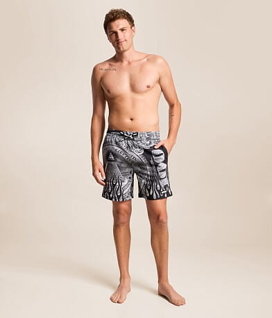 Silver Bands Stretch Swim Trunks