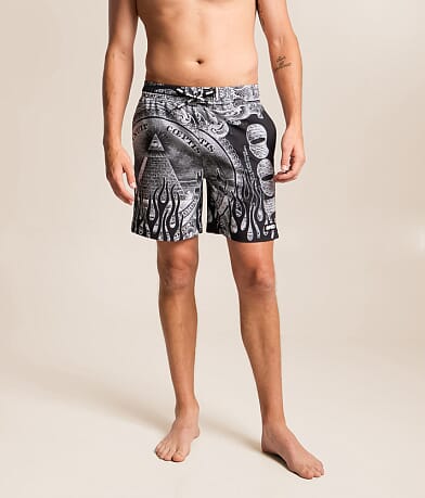 Silver Bands Stretch Swim Trunks thumbnail 2