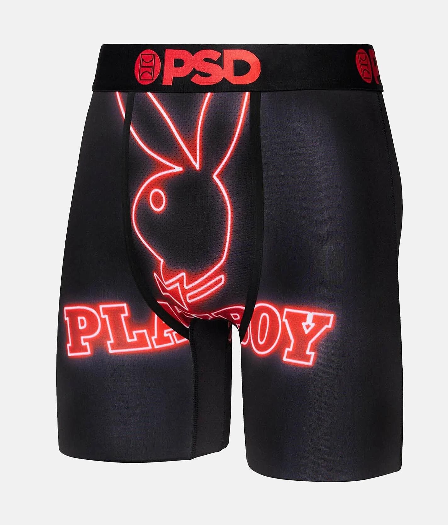 PSD Playboy Neon Stretch Boxer Briefs - Men's Boxers in Black