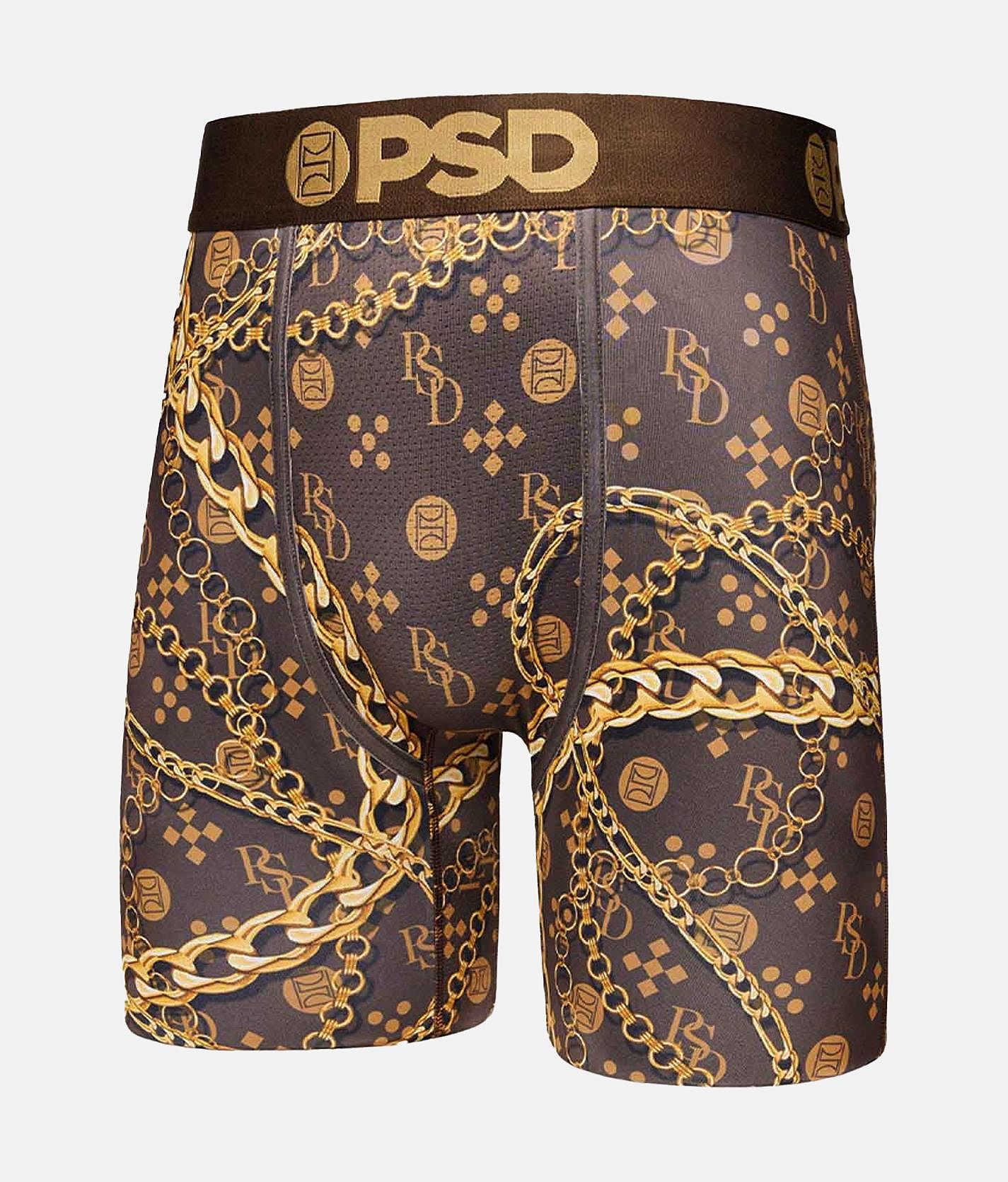 PSD Lux Chain Stretch Boxer Briefs - Men's Boxers in Gold