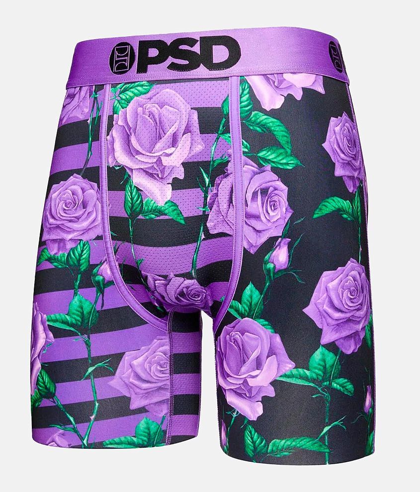PSD Spliced Roses Stretch Boxer Briefs - Men's Boxers in Purple | Buckle