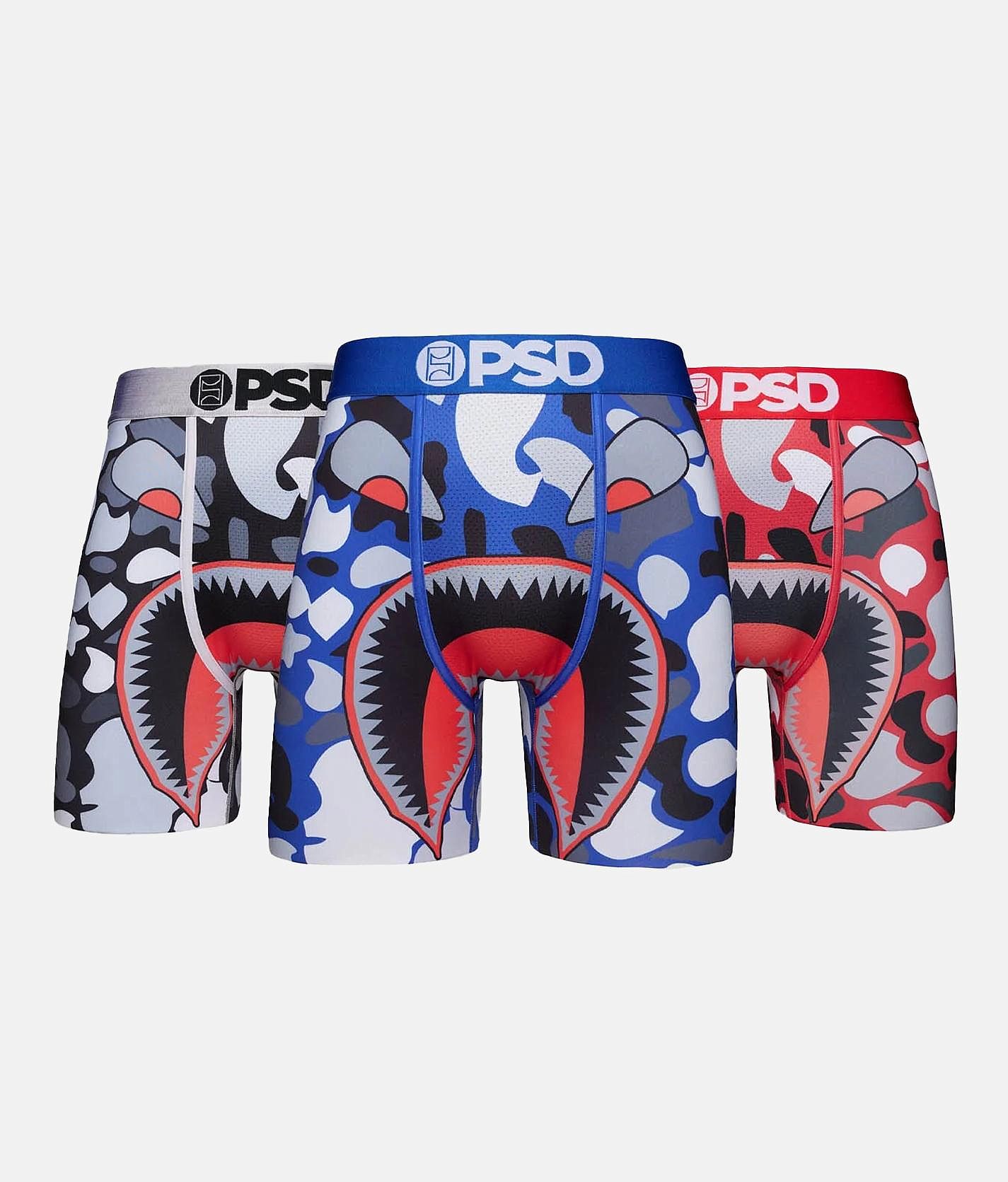 PSD Men's Multi/Rose Bandit 3 Pack Stretch Elastic Waistband Boxer Bri —  WatchCo