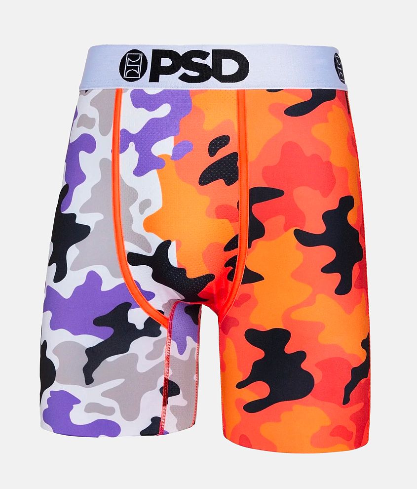 PSD Underwear Men's Stretch Elastic Wide Band Boxer Brief Underwear - ODB