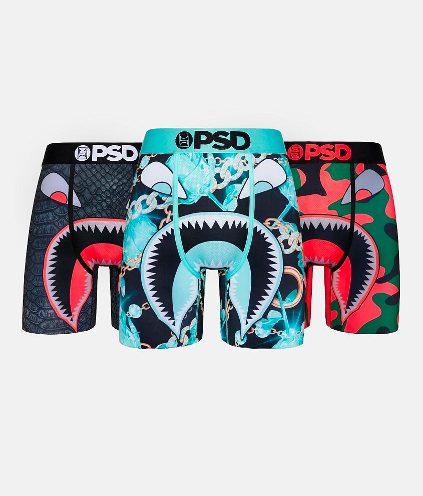 PSD Essentials 3 Pack Stretch Boxer Briefs - Men's Boxers in Multi