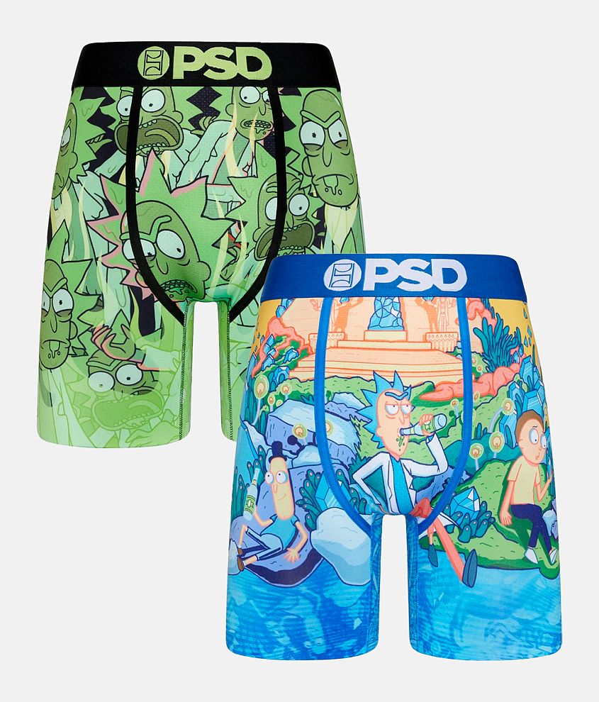 PSD Rick & Morty 2 Pack Stretch Boxer Briefs - Men's Boxers in Multi