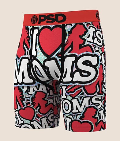 PSD I Heart Moms Stretch Boxer Briefs front view