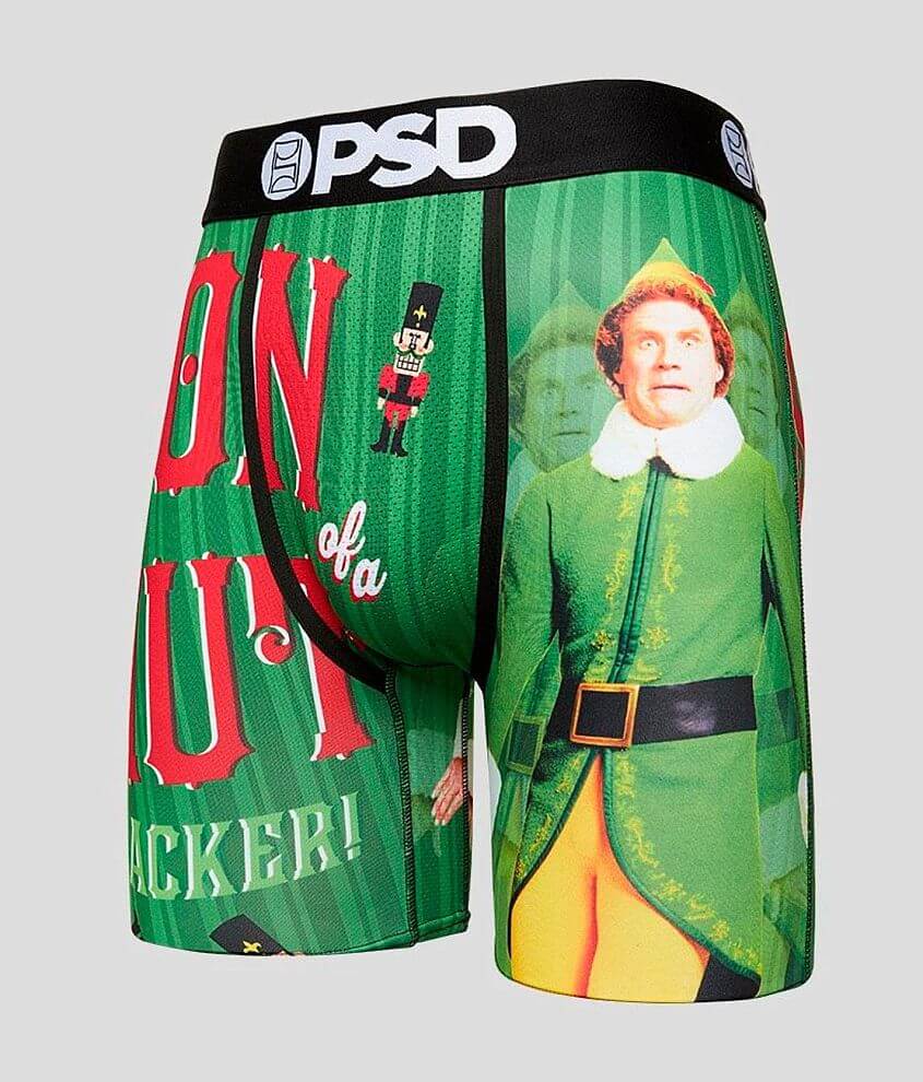 PSD Elf Son Of A Nutcracker Stretch Boxer Briefs front view