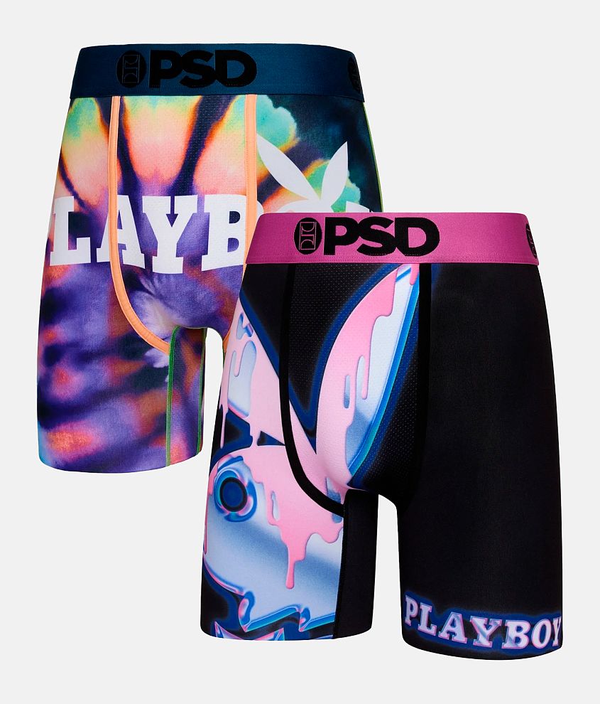 PSD Playboy Prelude 2 Pack Stretch Boxer Briefs - Men's Boxers in Multi