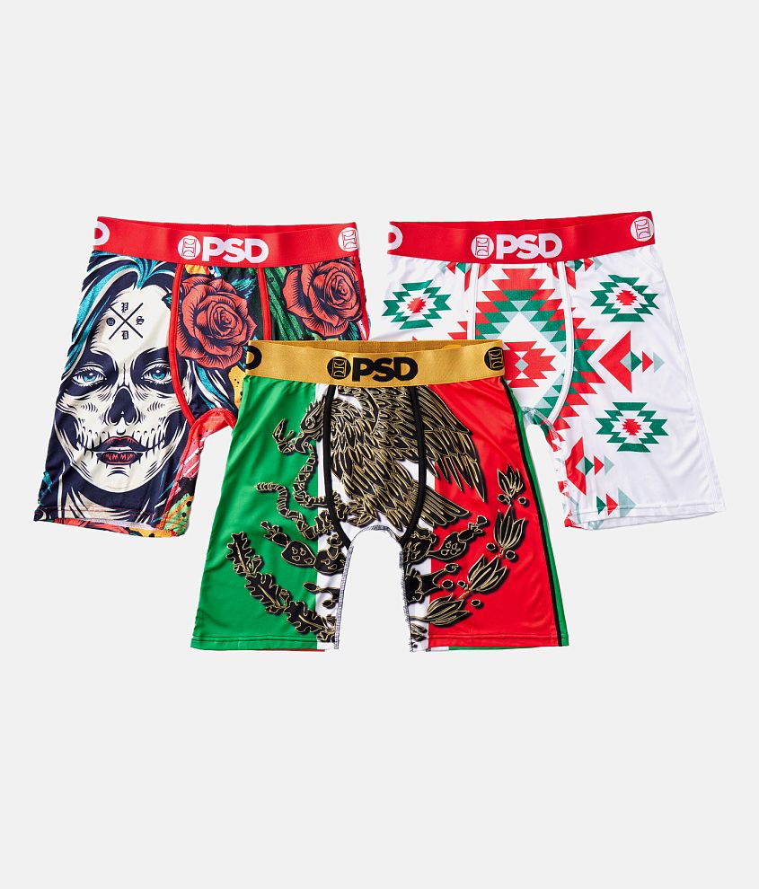 PSD Viva Mexico 3 Pack Stretch Boxer Briefs - Men's Boxers in Multi