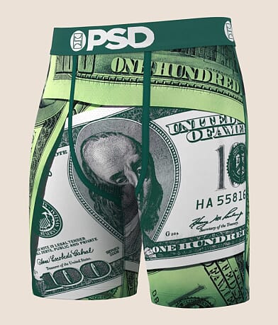 PSD Green Bens Stretch Boxer Briefs front view