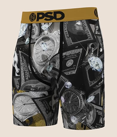 PSD Silver Bands Stretch Boxer Briefs front view