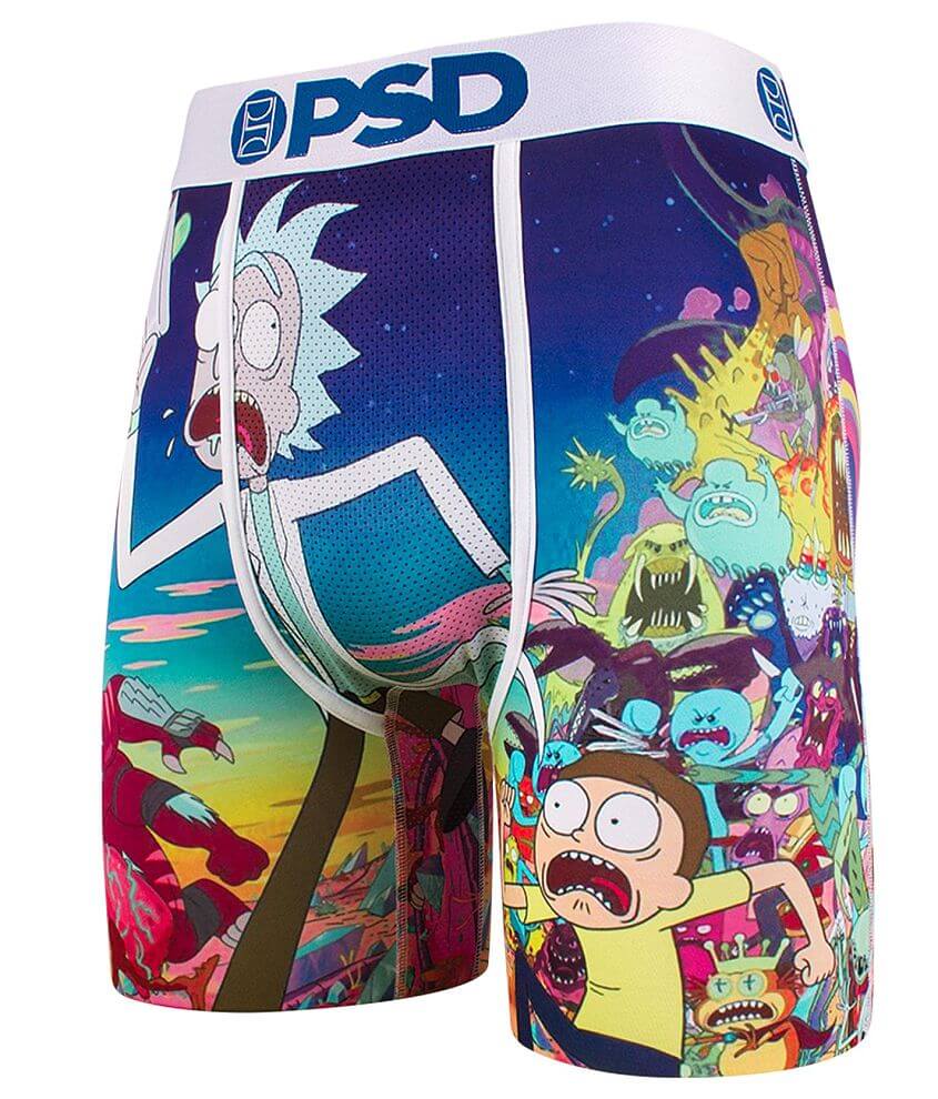 PSD Underwear Men's Boxer Briefs Rick & Morty Mashup Size: L White