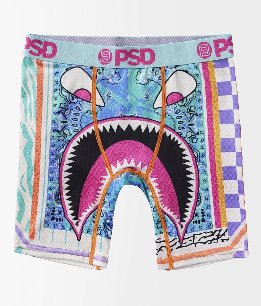 PSD Underwear Men's Stretch Elastic Wide Band Boxer Brief Underwear - ODB