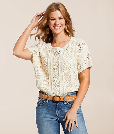 Daytrip Mixed Stitch Sweater front view