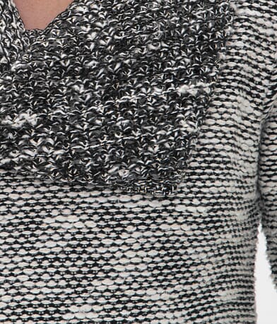 BKE Cowl Neck Sweater front detail view
