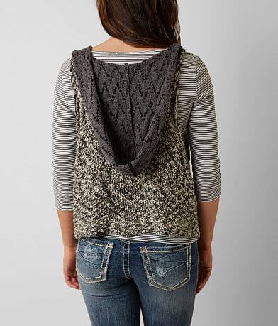 BKE Open Weave Sweater Vest BACK