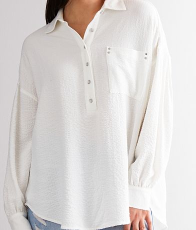 BKE Peasant Tunic Henley misc detail 1 view