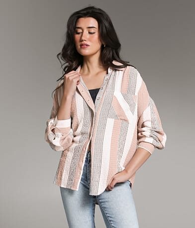 BKE Textured Knit Shirt front view