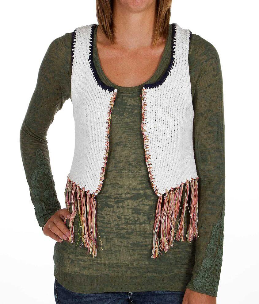 Gimmicks Crochet Sweater Vest front view