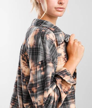 Gilded Intent Bleached Flannel Shirt misc detail 1 view