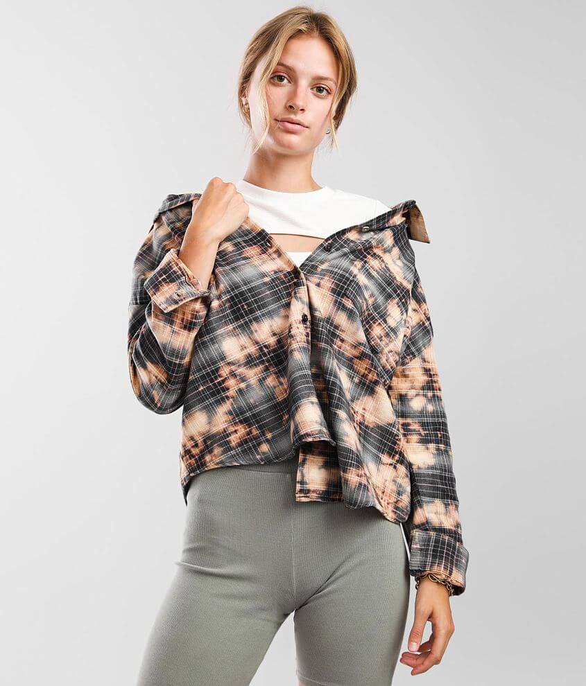 Gilded Intent Women's Cropped Flannel Shirt