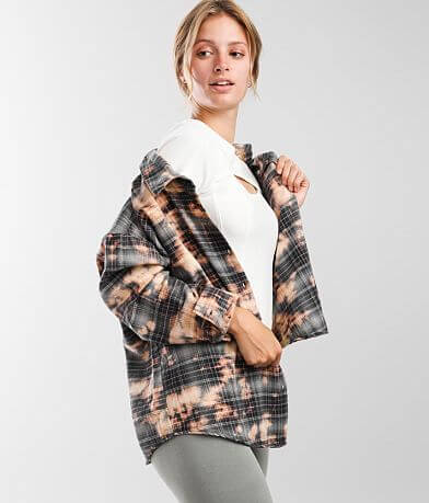 Gilded Intent Bleached Flannel Shirt full left side view