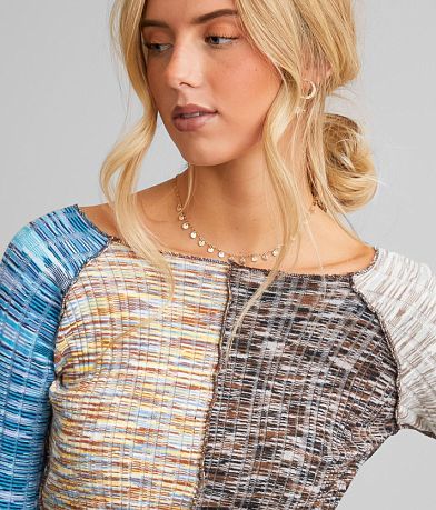 Gilded Intent Ribbed Color Block Top MISC_DETAIL_1