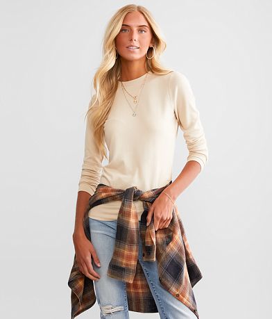BKE Brushed Knit Top front view