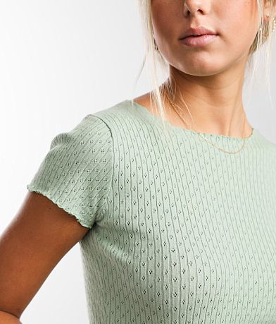 FITZ + EDDI Pointelle Cropped Top misc detail 1 view