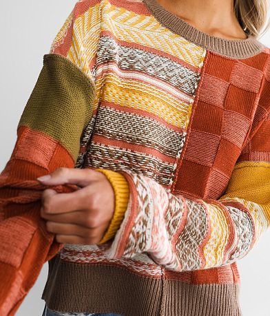 Gilded Intent Multi Stitch Boxy Sweater MISC_DETAIL_1