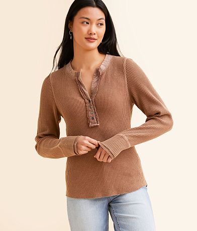 BKE Washed Henley full right side view
