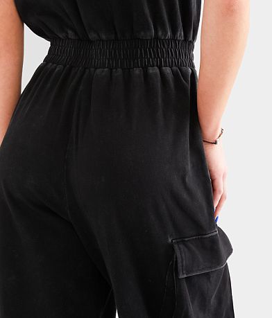 BKE Washed Cargo Jumpsuit BACK_POCKET