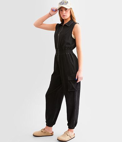 BKE Washed Cargo Jumpsuit FULL_RIGHT_SIDE