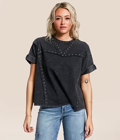 Gilded Intent Studded Boxy T-Shirt front view