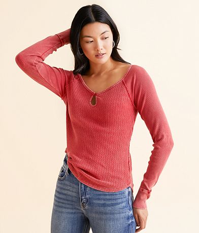 BKE Washed Thermal Top front view