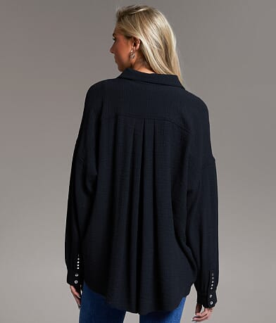 BKE Button Down Blouse BACK