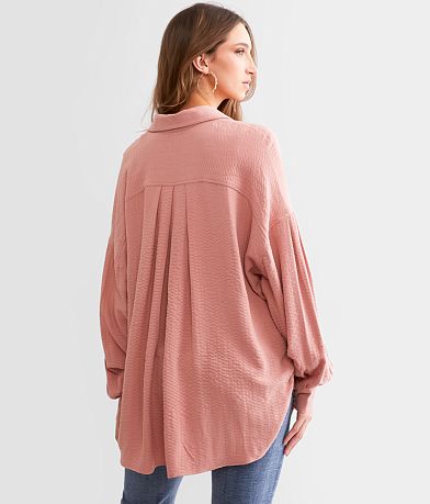 BKE Button Down Blouse BACK